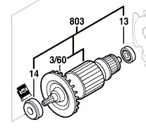 Induit réf. 1 614 010 227 BOSCH